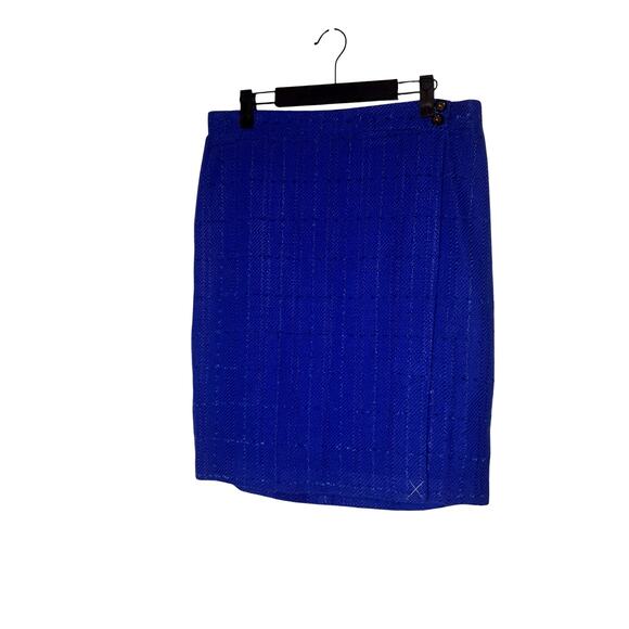 Ann Taylor Dresses & Skirts - Ann Taylor Petite NWT Blue Textured Tweed pencil skirt size 12P Career Office